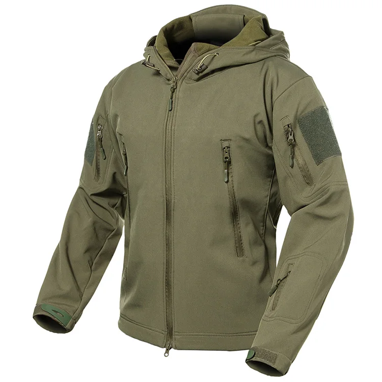 Акула кожи куртка V5 мягкая оболочка водонепроницаемая куртка для мужчин; стиль милитари зимняя флисовая куртка армейская одежда камуфляжные куртки