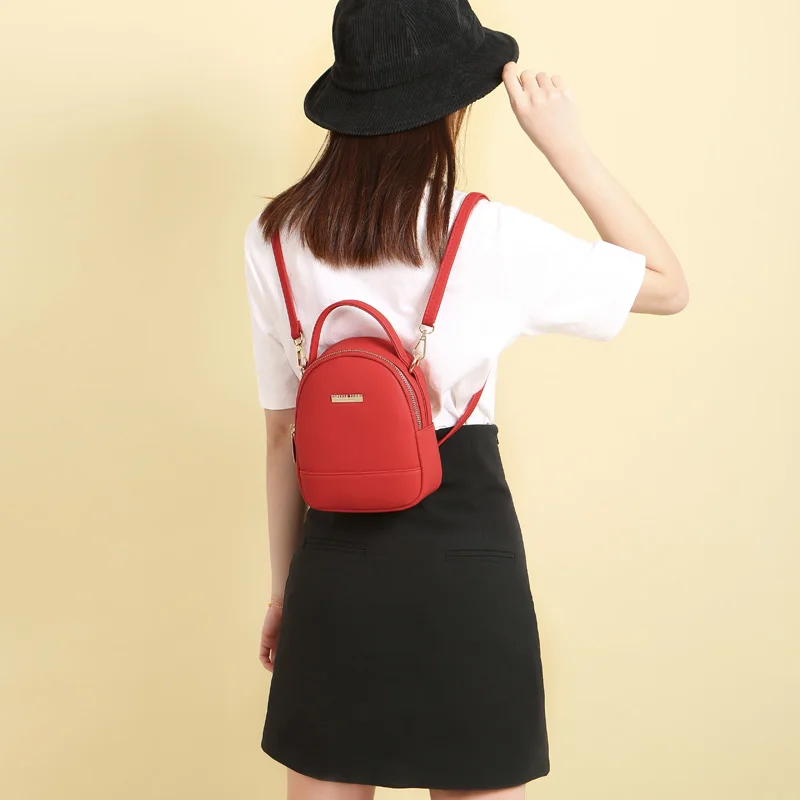 WEICHEN Multi-función de las mujeres Mochila de cuero de las señoras bolsos de hombro de mujer de la moda Mochila pequeña Bolsa saco nuevo WEICHEN Multi-función de las mujeres Mochila de cuero de las señoras bolsos de hombro de mujer de la moda Mochila pequeña Bolsa saco nuevo