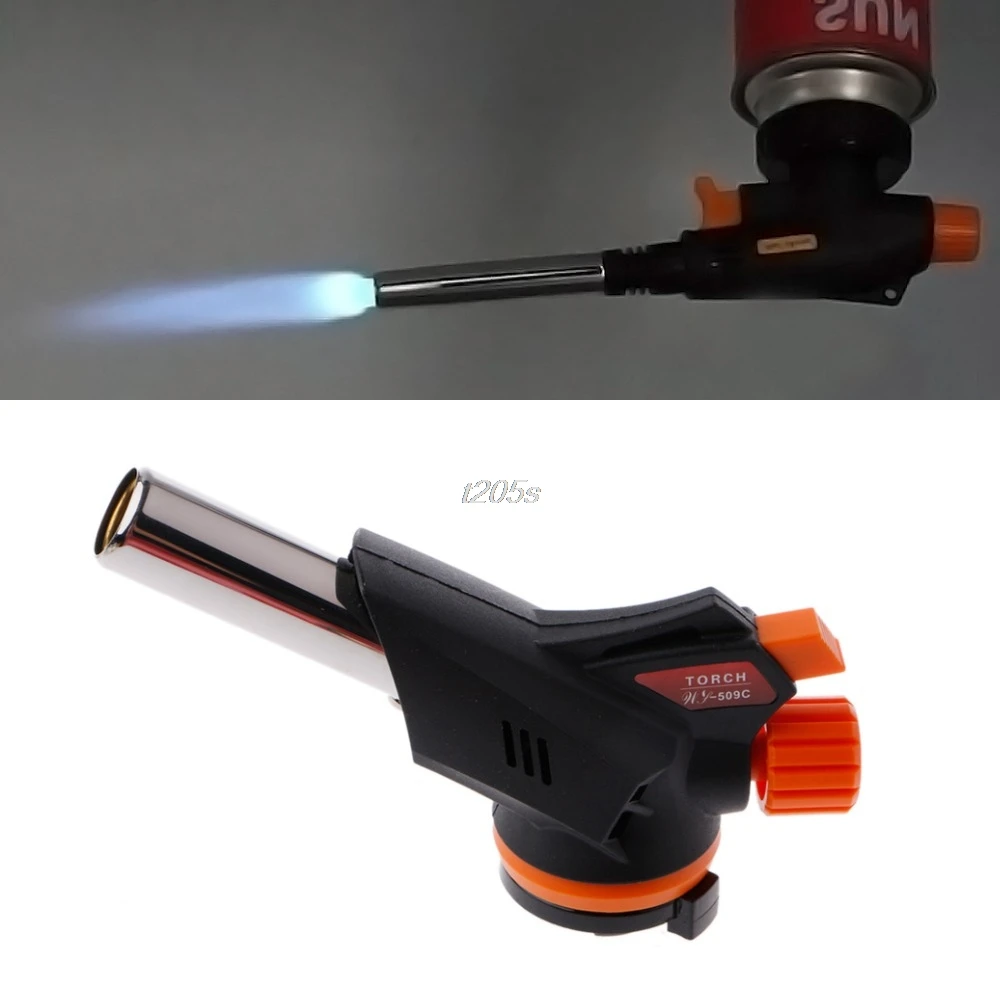 

Metal Flame Gun Welding Gas Torch Lighter Heating Ignition Butane Portable Camping Welding Torches Q02 Dropship