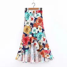 Популярная новинка Linjia 48-8884 Европейская и американская мода Праздничная нестандартная юбка с цветочным рисунком