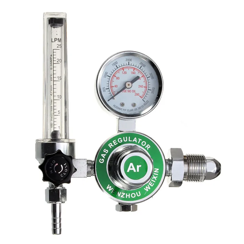 High Quality ARGON Meter Gauge AR CO2 GAS MIG TIG FLOW Regulator Gauge