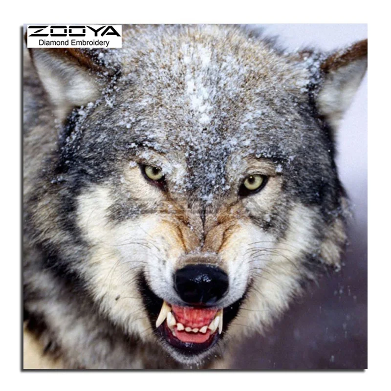 Алмазная вышивка ZOOYA 5D алмазная живопись сделай сам с изображением злого волка