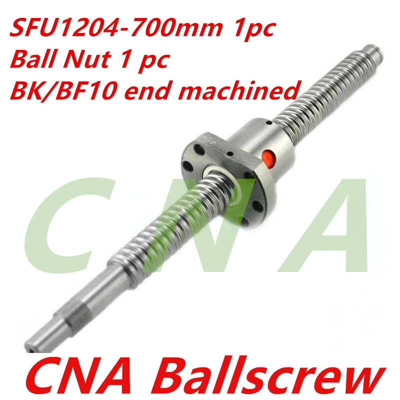 

Free Shipping for 1pc SFU1204 700mm Ballscrews +1pc 1204 ball nut bk/bf10 end machined CNC parts Woodworking Machinery Parts
