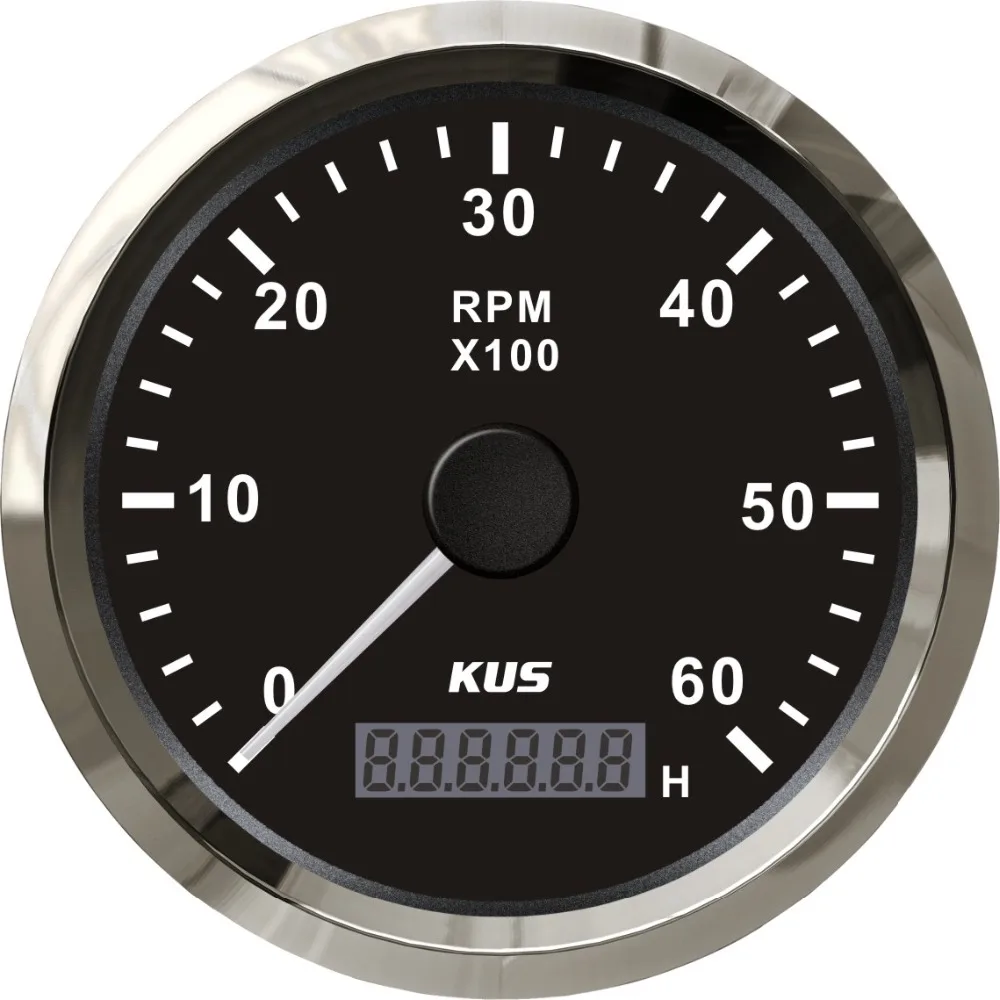 KUS 85 мм тахометр с бензиновым дизельным двигателем 0 6000 об/мин песочными часами