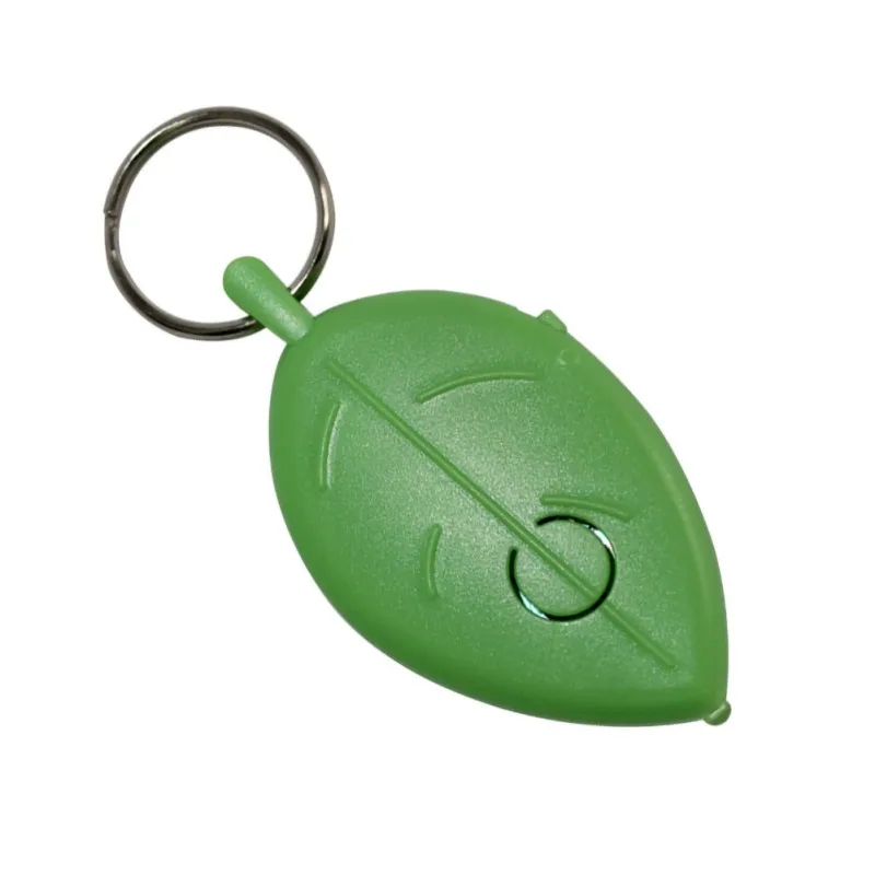 Миниатюрное устройство для поиска ключей практичный портативный анти-потерянный брелок листообразный свисток индукционный ключ со Звуком Свистка светодиодный свет анти-потеря сигнализации - Цвет: Зеленый