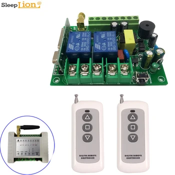 

Universal 110V 220V 2CH Motor Remote Control Switch Motor Forwards Reverse Up Down Stop Door Window Curtain Limited Switch Board