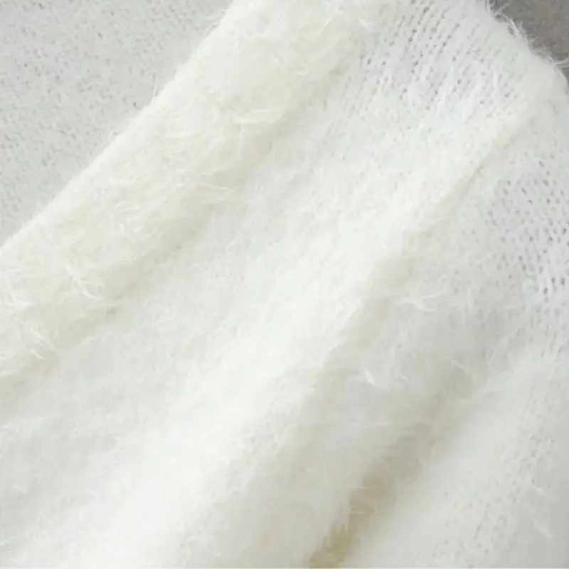 Gwirpte элегантный вязаный белый кардиган женский Повседневный Кардиган с v-образным вырезом вязаный джемпер теплый зимний свитер женский кардиган