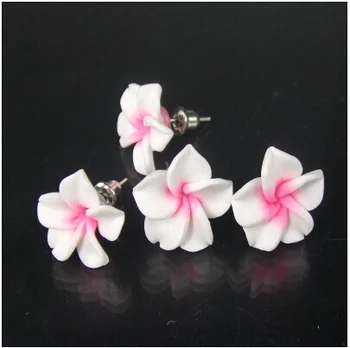 

Hesiod 2017 Popular Korean Peach Blossom Multicolor Frangipani Stud Earrings boucles d'oreilles pour les femmes