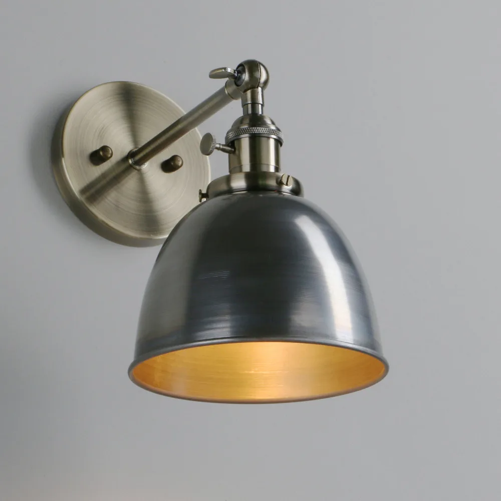 PERMO Industrial Retro Metal Lampshade Antique Bronze wall light Vintage Wall Sconce Loft Lamp Light Fixtures for Loft Decor E27 PERMO Industrial Retro Metal Lampshade Antique Bronze wall light Vintage Wall Sconce Loft Lamp Light Fixtures for Loft Decor E27