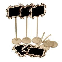 Офис имеет мини-доски знаки с подставкой и рисунком границы для номера столешницы, еда знаки набор из 10