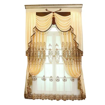 

Translucidus Embroidered Curtains For living Room Bedroom Kitchen Window Curtains Jacquard Tulle Valance Drapes Home Decor