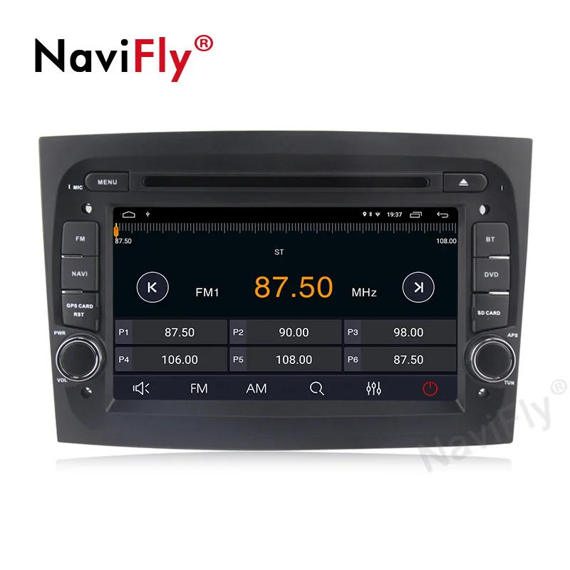 Clearance NaviFly Android 9.1 Quad core 32G ROM Car dvd player gps navigator for Fiat Doblo 2015 2016 with 4G wifi RDS map BT 3