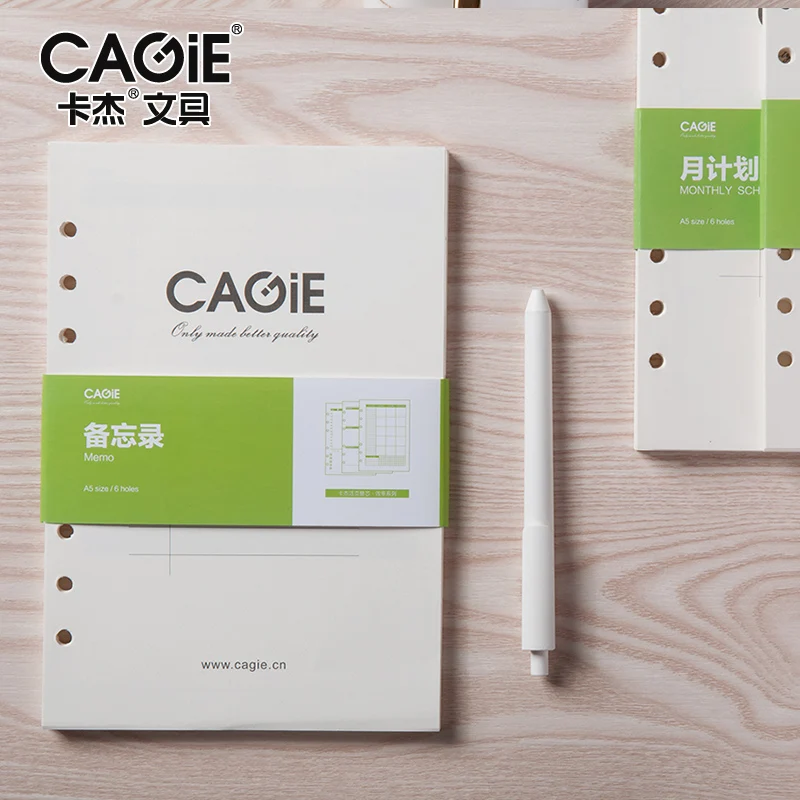 

A5 Paper for Loose-Leaf notebook 6 hole loose-leaf Core 50 Sheets 120g White Paper; Daily Planner, Linear Page, Blank Page