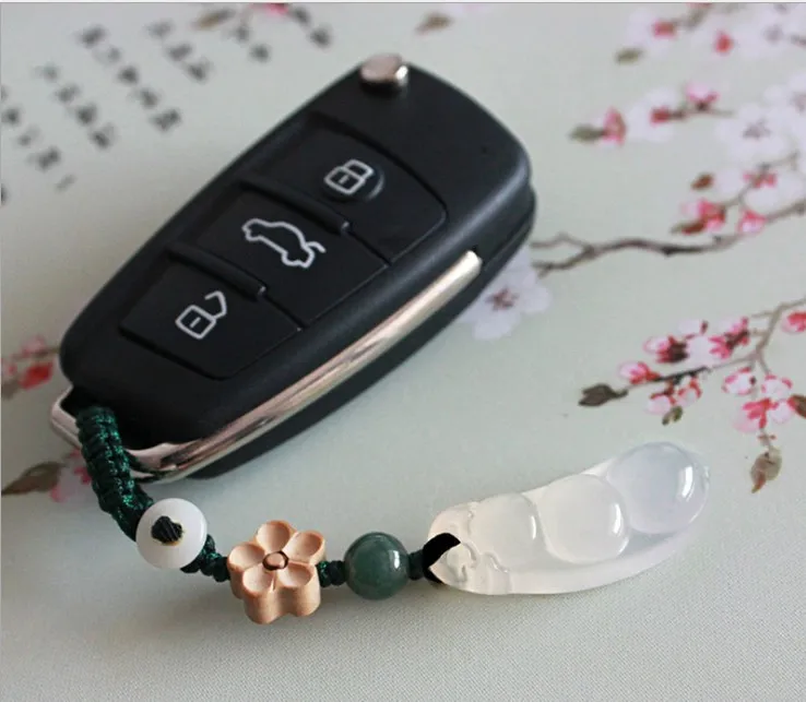 

key Rings Natural agate handmade original Chinese style weaving multi-purpose key ring pendant hanging ornaments for keychain
