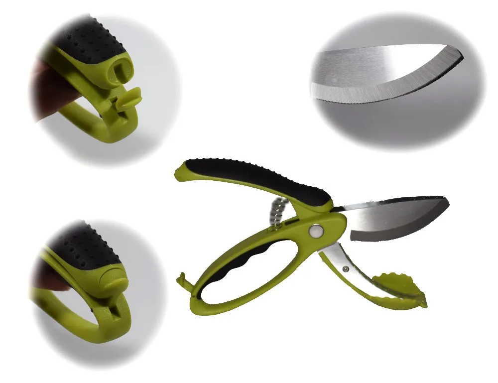 Ножницы для салата с наковальней ножницы для обрезки помидоров Яйцерезка катка форма резак Нескользящая и удобная ручка дизайн