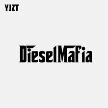Yjzt 12.7cm * 3cm diesel máfia vinil adesivo do carro decalques preto/prata C3-0866