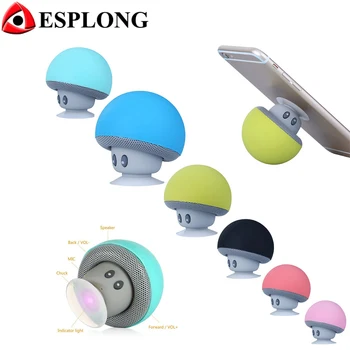 

Pop Cute Mushroom Bluetooth Speaker Mini Portable Wireless Speakers With Microphone Suction MP3 Music Subwoofer for Smartphone