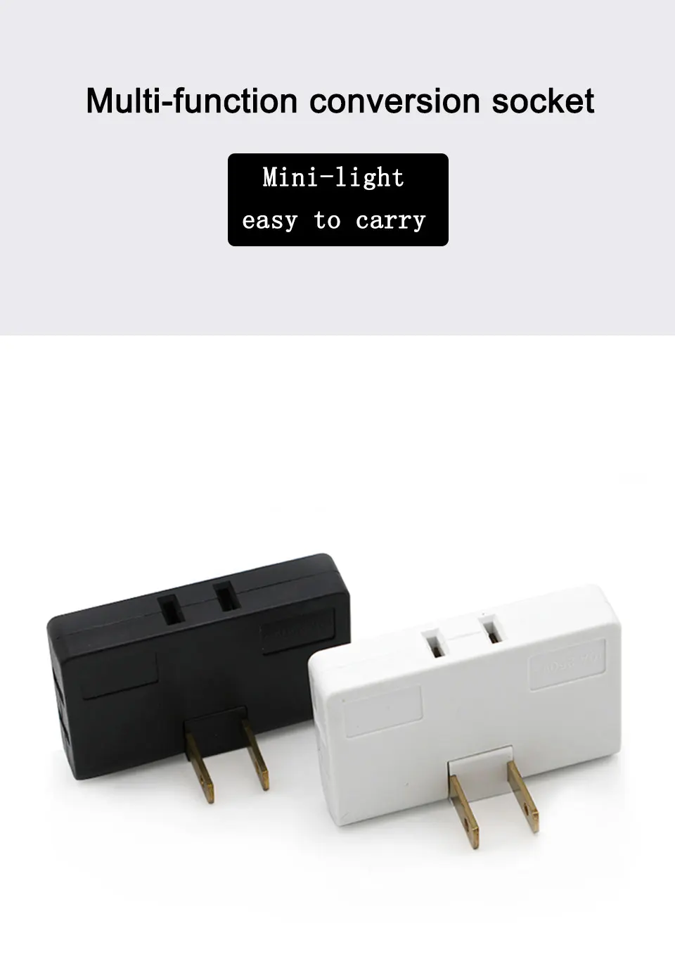 One In Three Converter 180 Degree Rotation Extension Plug Multi plug Mini Slim Wireless Outlet Travel Adapter Light Socket (1)
