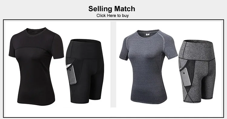 Быстросохнущие компрессионные колготки Футболка фитнес упражнения Спортивная одежда Спорт Бег Йога футболки с коротким рукавом для женщин