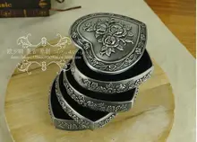 Европейский классический 4 сетки * ретро Европейский принцесса олово сплав металла ювелирные изделия на память сувенир коробка случай шкатулка Z030