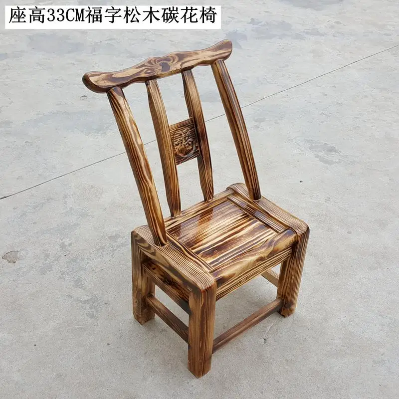 Старомодный сосновый стул Сельский твердый деревянный стул домашний деревянный обеденный стол и стулья детский табурет сельский дом стул для отдыха - Цвет: Style 14