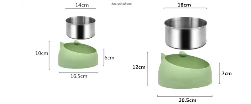 Креативные противоскользящие миски для домашних животных, кормушка для кошек, миска для воды, пластиковая миска для котенка из нержавеющей стали, идеально подходит для кошек и маленьких собак