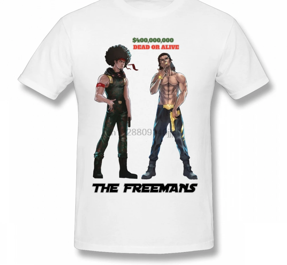 

Craig Smokey Boondocks Huey And Riley Freemans T Shirt Classic American Cartoon Graphic T Shirt Big Size