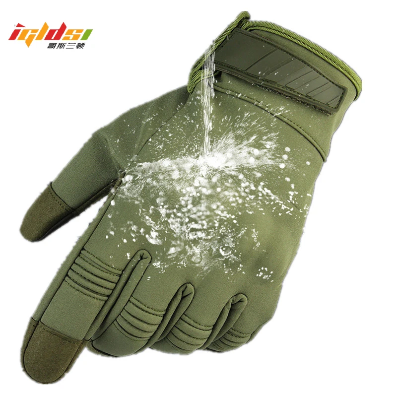 

Waterproof Touch Screen Tactical Hard Knuckle Full Finger Gloves Windproof SWAT Combat Gloves Camouflage Special Forces Gloves