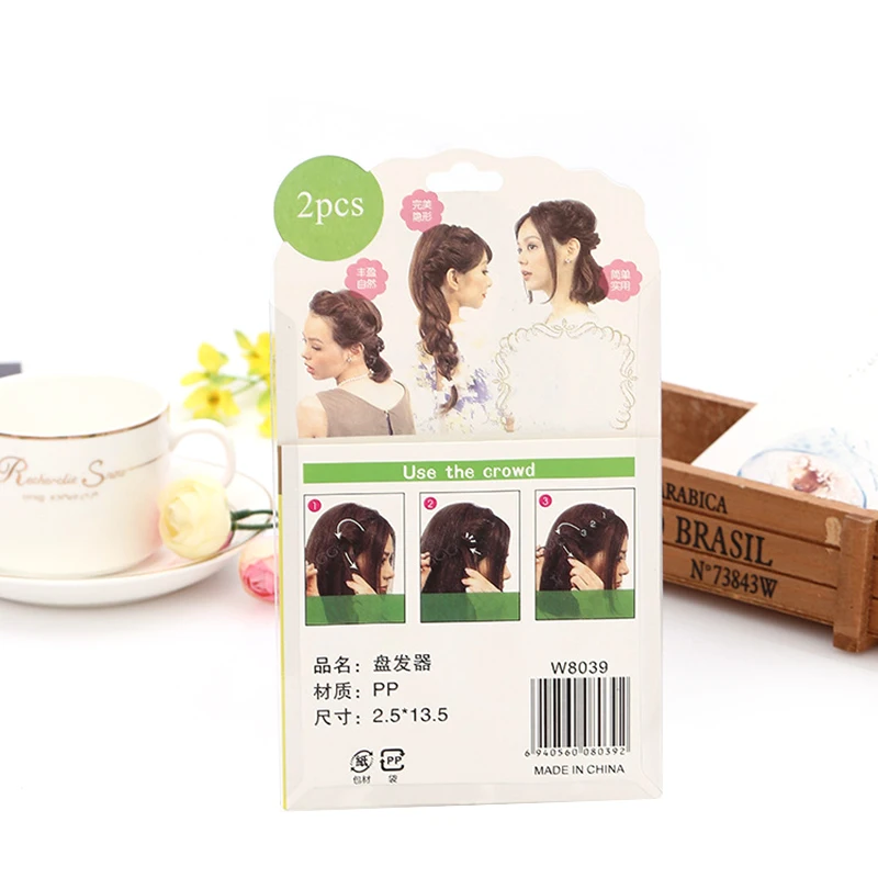 Y&W&F 2pcs Hair Braiding Tool Hair Twist Braider with Hook Hair Edge Twist Curler Styling Tool DIY Accessories
