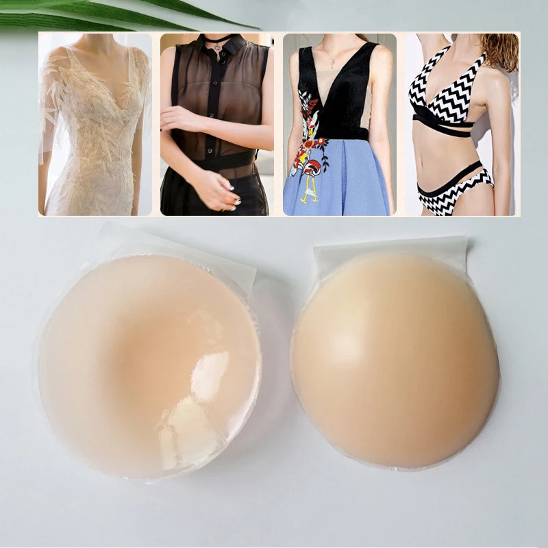 

2Pcs/1Pair Reusable Silicone Bra Pad Nipple Cover Adhesive Invisible Breast Petals For Party Dress Instant Lift Up Tape Petals