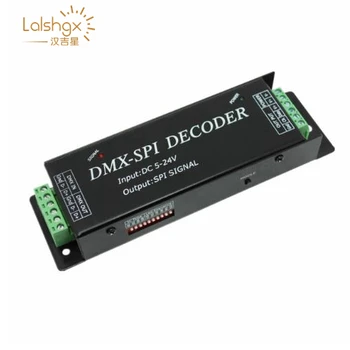 

DMX200 DC5V 12V 24V SPI signal LED Controller DMX TO SPI decoder for 2801 6803 2812 2811 led strip light tape Free shipping
