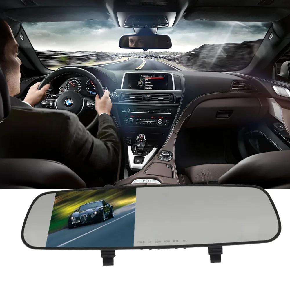 Car camera rearview mirror auto dvrs cars dvr parking video recorder registrator dash cam full