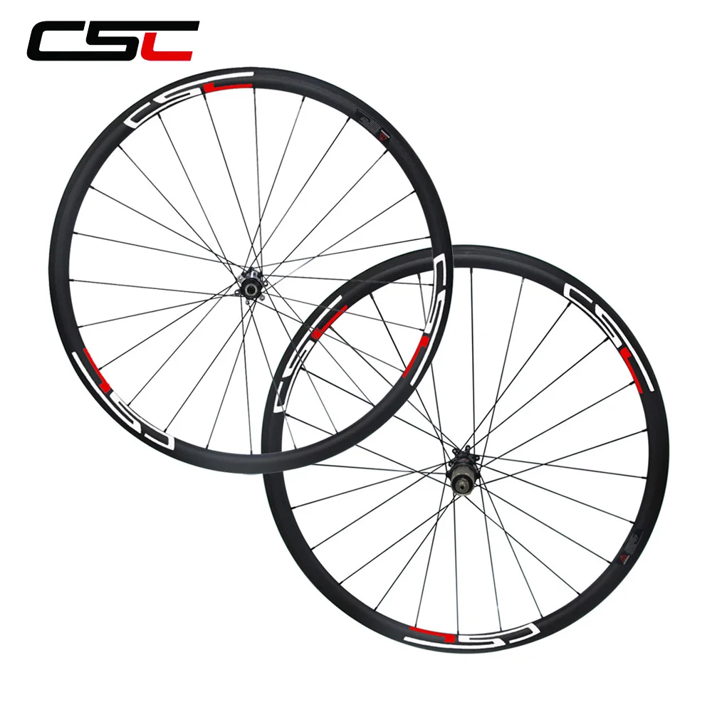 

CSC Sapim CX Ray D411SB D412SB 6 Bolt Disc brake 700C full carbon 38mm Clincher Tubular Tubeless Cyclocross Bike wheelset