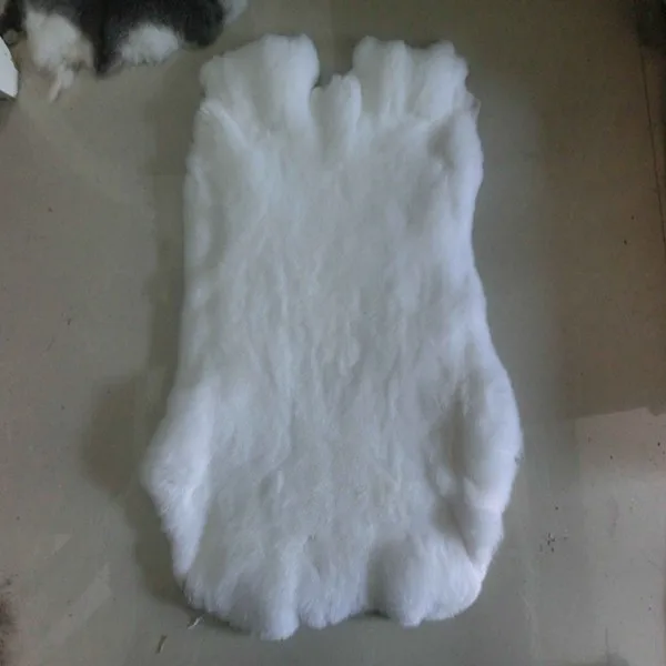 Wholesale real rex rabbit fur pelts genuine Natural White Rex rabbit