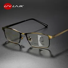 UVLAIK, прогрессивные, Мультифокальные очки для чтения, мужские, сплав, оправа, фотохромные очки, женские, анти-синий светильник, очки по рецепту