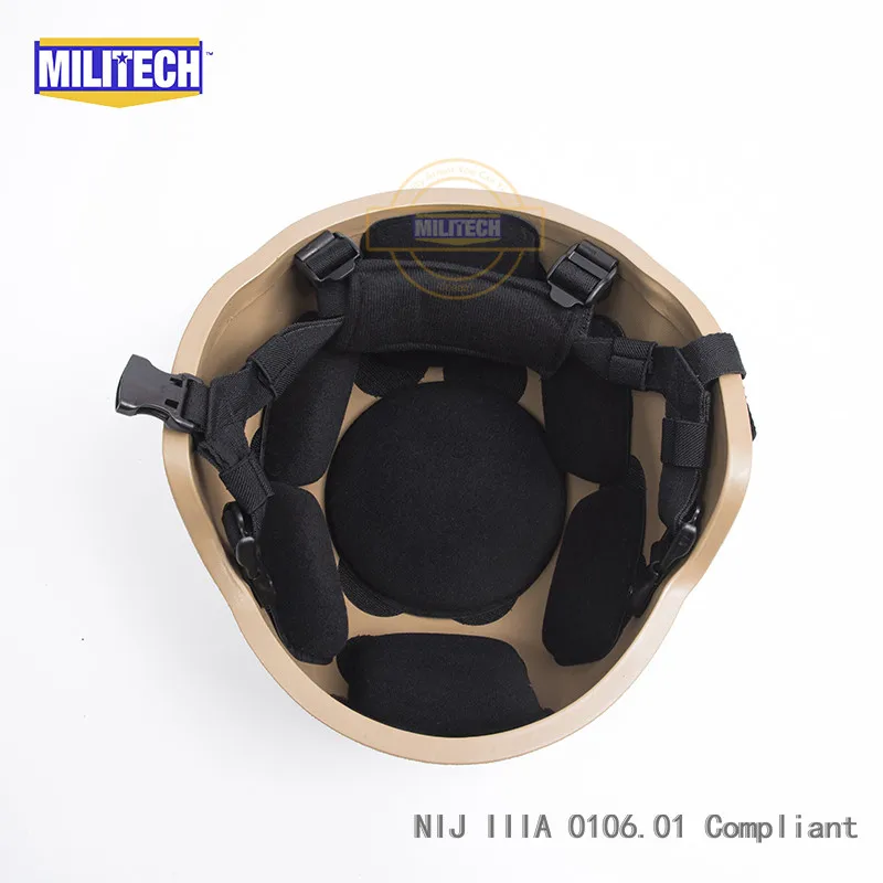 MILITECH CB MICH ACH полный разрез NIJ IIIA 3A Aramid баллистический пуленепробиваемый шлем с тактическим козырьком Railband набор