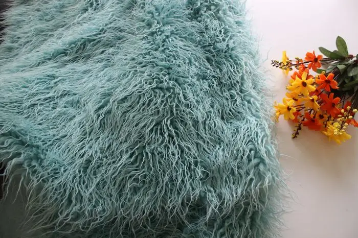 Светло-голубая монгольская курчавая овечка ткань искусственный мех искусственный жилет меховое пальто детские фотографии реквизит продается двором