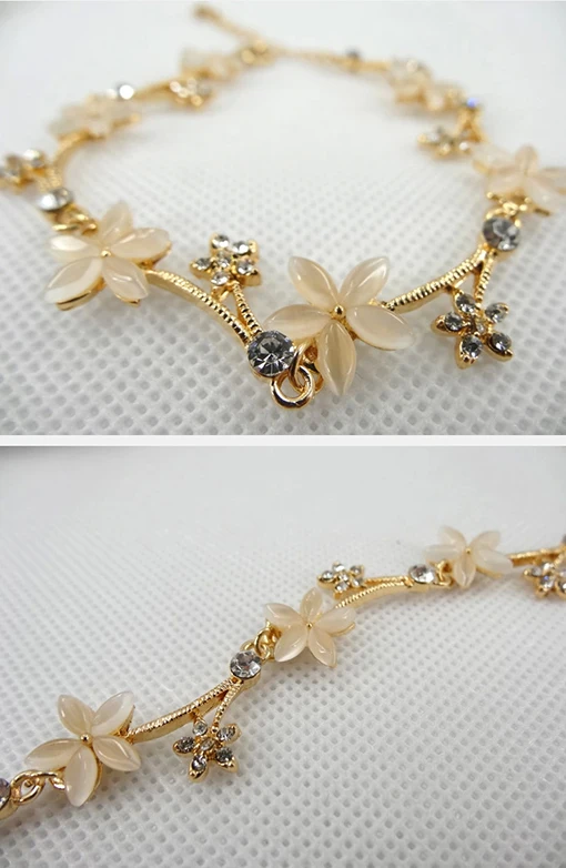 Women Fashion New Alloy Gold Plated Opal Patterns Personality Female Women Fashion New Alloy Gold Plated Opal Patterns Personality Female Models Bracelet Bracelets In Charm From Jewelry Accessories On