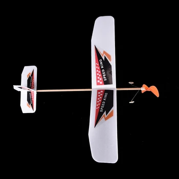 

Flying Model Aircraft Toy DIY Educational Toy Foam Elastic Powered Glider Plane Thunderbird Kit Best Chirsmas Gift For Children