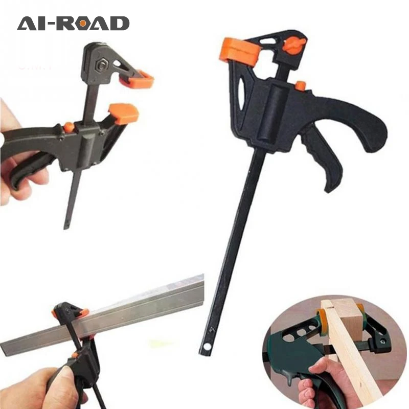 

F Clamp Woodworking Bar Fast F Clamping Grip Ratchet Release Squeeze Carpentry Wood Trigger Clamps Hand Ratchet Bar Tool
