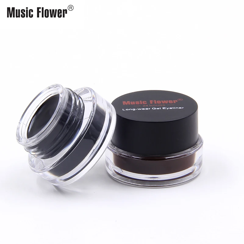 Music Flower черный + коричневый 24 часа в сутки с длинным рукавом Одежда гель подводка