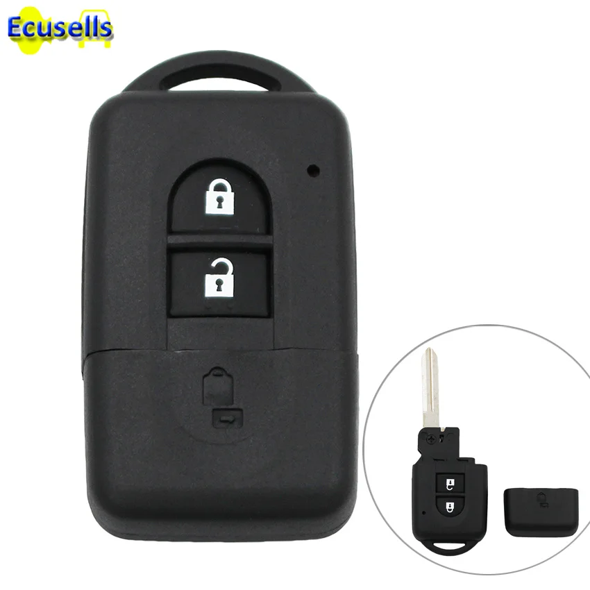 

New Remote key Shell Case Fob 2 Button for Nissan Micra X-trail Qashqai Juke Duke Pathfinder Note with uncut key blade