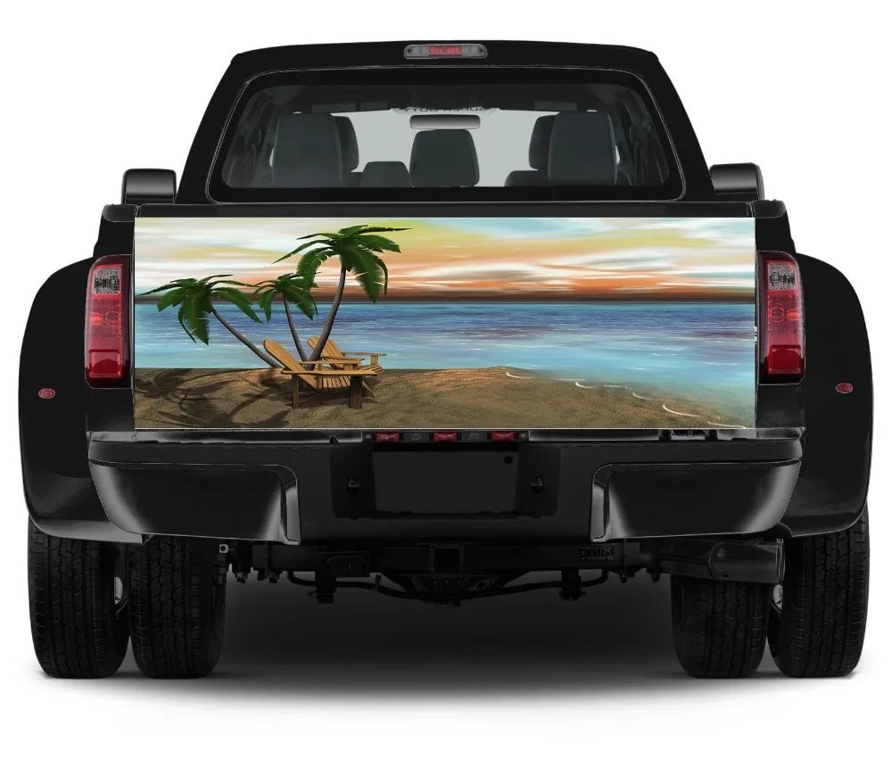

Beautiful Plastic Beach Sunset Truck Tailgate Wrap Vinyl Graphic Decal Sticker Wrap 66 Inch* 26 Inch