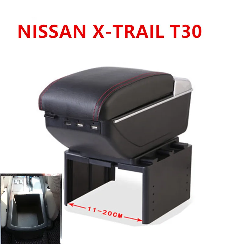 Для NlSSAN X-TRAIL T30 подлокотник коробка центральный магазин содержимое коробка аксессуары с интерфейсом USB