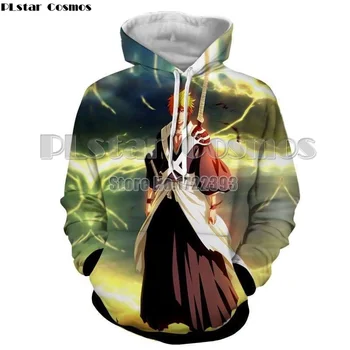 

PLstar Cosmos 2018 New Design Tracksuit Anime Bleach Kurosaki Ichigo 3d Print Hoodies Mens Hooded Sweatshirt Casual Pullover