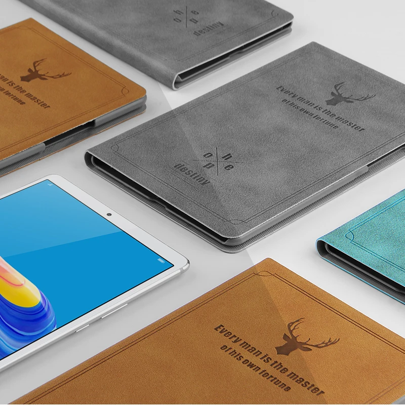 

For Huawei MediaPad M6 8.4 inch VRD-W09 VRD-AL09 Tablet case Retro Deer Pattern PU Leather smart support stand funda cover + Pen