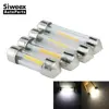 2 Pcs 31MM 36MM 39MM 41MM Car LED Dome Festoon Lights Indicator Bulb Reading Map License Plate Lamp DC 12V White Warm White ► Photo 1/6