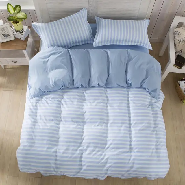 Knitted Fashion Stripes Bedding Queen Full Twin Duvet Doona Cover