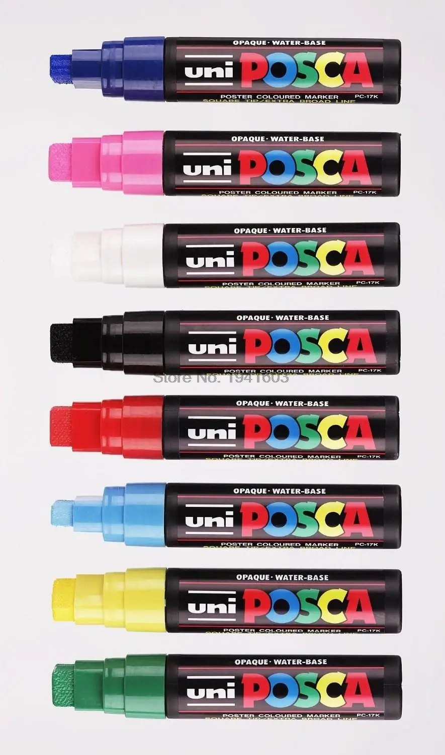 1 шт. Uni Posca PC-17K маркерная ручка-очень широкая Tip-15mm 8 цветов Rotulador POP Poster на водной основе рекламная ручка