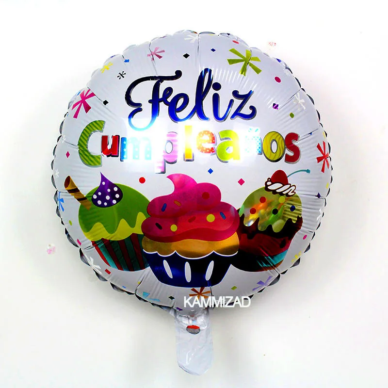 18 дюймов с днем рождения испанские Воздушные шары 5 шт./лот Feliz Cumpleanos гелиевая